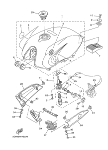 YBR125ESD Топливный бак
