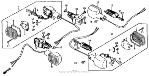 CB700SC Задний фонарь