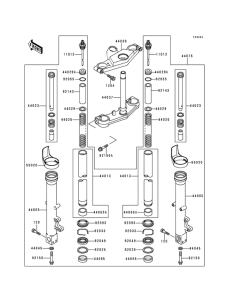 ZX600 Вилка передней оси