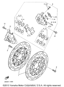 FZR600RF Передний суппорт
