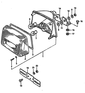 GSX750 Задний комбинированный сигнал