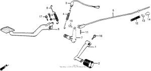 VT500F Vt500ft brake pedal + gearshift pedal