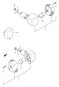 GSX250 Поворотники