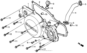 CR250R Right crankcase cover 84-86