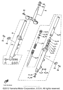 YX600TC Передняя вилка