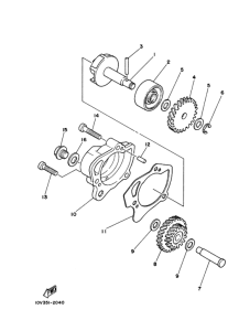 RZ125 Водяная помпа