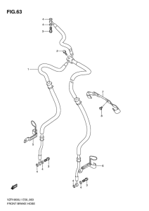VZR1800 Передние тормозные трубки
