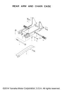 YGS1 Rear arm and chain case