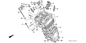 NTV650 Cylinder / cylinder head