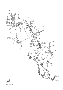 YZF1000R Главный тормозной цилиндр