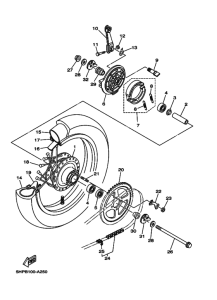 TTR125L Rear wheel complete assy