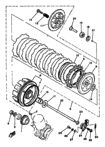 RD350LC Сцепление