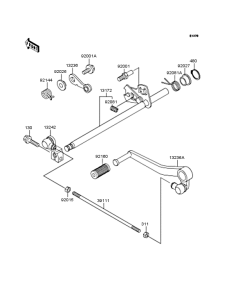 ZX400 Механизм переключения передач