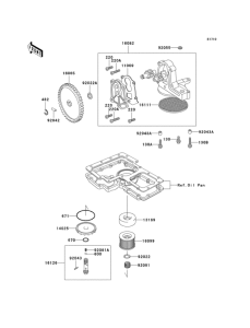KZ1000 Масляный насос и фильтр