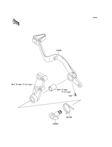 KL650 Педаль тормоза
