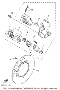 XV535HC Передний суппорт