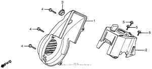 NH125 Fan cover + shroud air guide cover + cylinder +