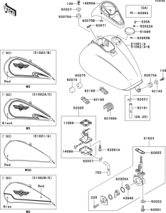 VN1500 Fuel tank(1 / 2)(vn1500-e5 / e6)