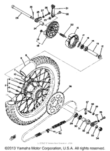 YZ100D Переднее колесо