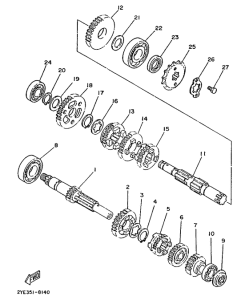 XT125 Трансмиссия