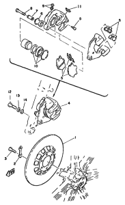 XS400 Disk brake. caliper