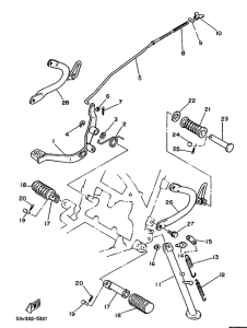 DT80LC Stand. footrest