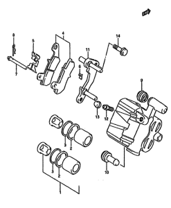 DR750 Задний суппорт