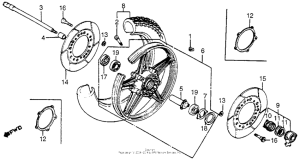 VF750C Переднее колесо