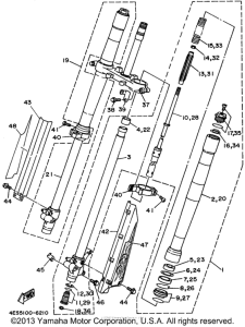 YZ80H1 Передняя вилка