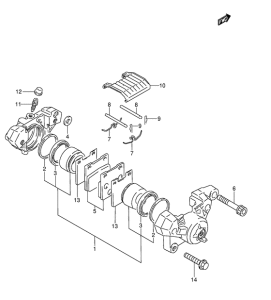 GSX600 Задний суппорт