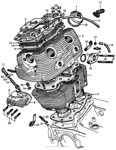 CB77 Цилиндр и головка цилиндра