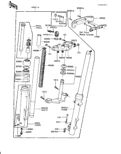 KZ1000 Вилка передней оси