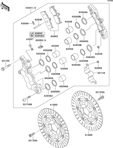 ZX900 Передний тормоз