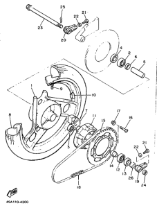 XJ600H (53KW) Переднее колесо