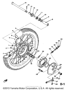DT125E Переднее колесо