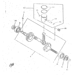 CW50RS Коленвал и поршень