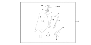 SH125D Ветровое стекло