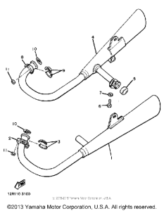 XS400K Выхлопная система