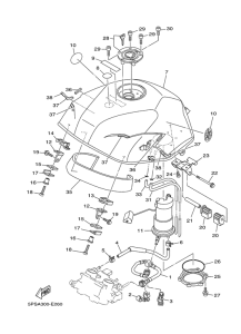 TDM900 Топливный бак