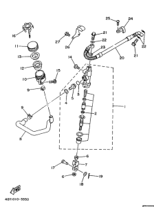 TT250R Задний торм цилиндр