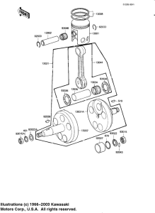 KE175 Crankshaft / piston