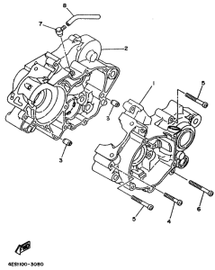 YZ80G Картер двигателя