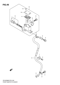 DR125 Передний тормозной цилиндр