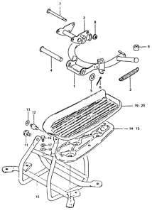 FS50 Center stand - footrest
