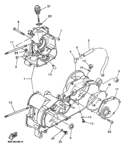 YP125R Картер двигателя