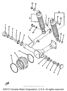 XS850G Задний рычаг подвески