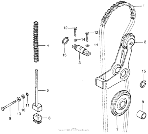 CB200T Cam chain + tensioner