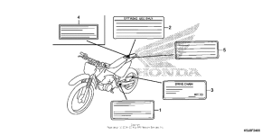 CRF80F Лейбл предостережения