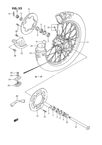 RM250 Rear wheel complete assy