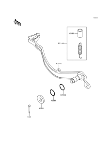 KLX300R Педаль тормоза